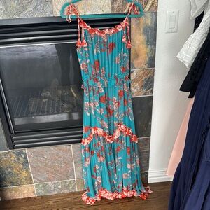 Floral Maxi Dress with Ruffle Details